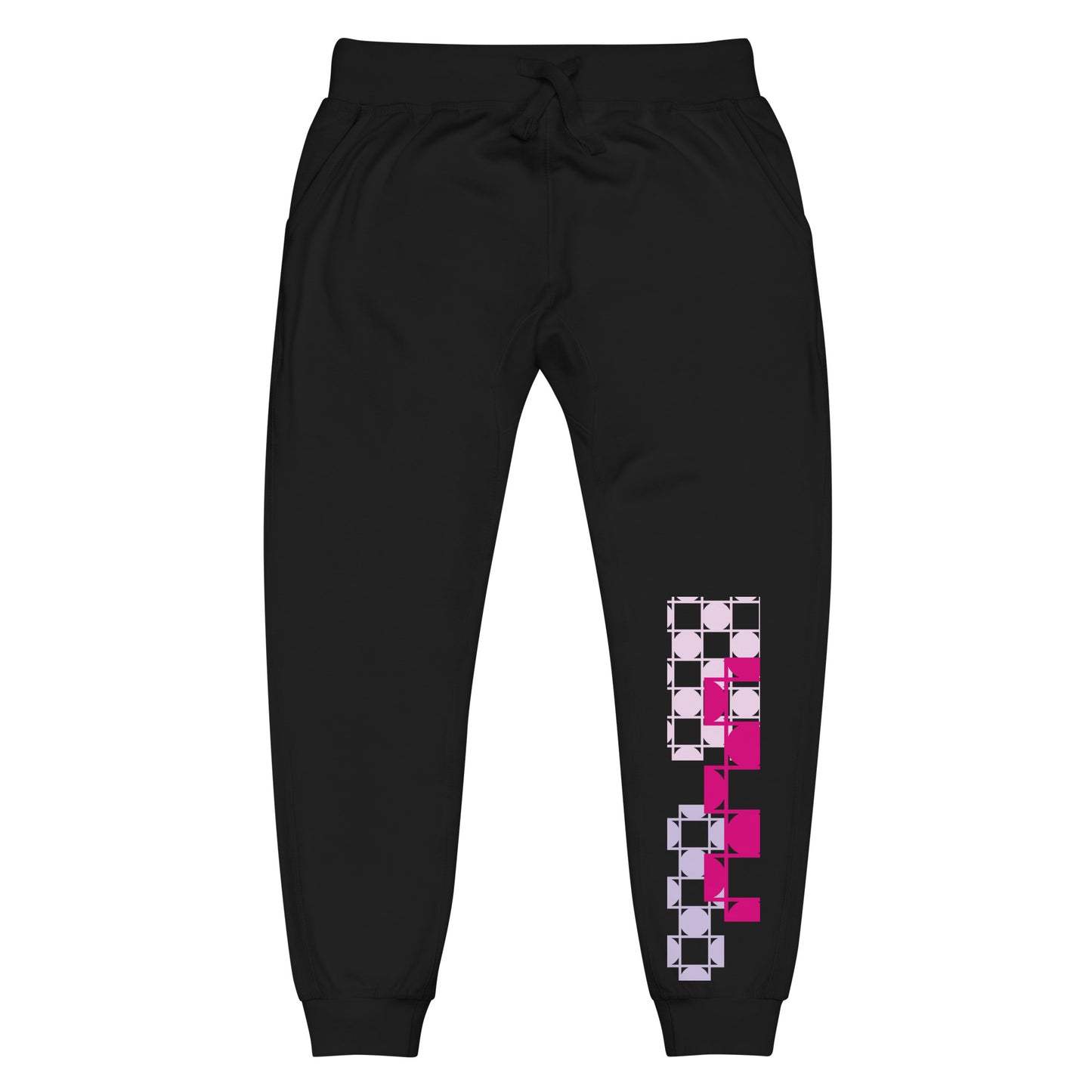 Happy Coach Checker Print Unisex fleece sweatpants