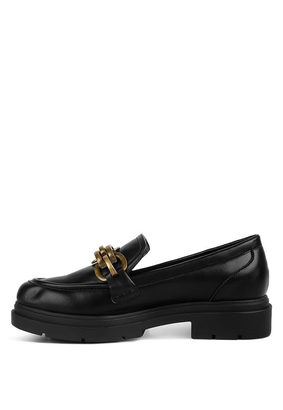 Arthur Faux Leather Chunky Platform Loafers