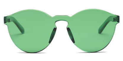 Women Round Transparent Colored Fashion Sunglasses