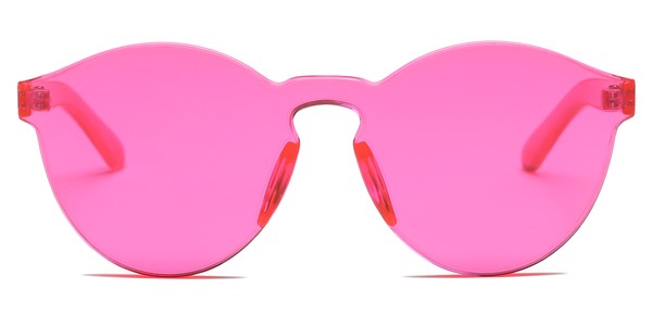 Women Round Transparent Colored Fashion Sunglasses