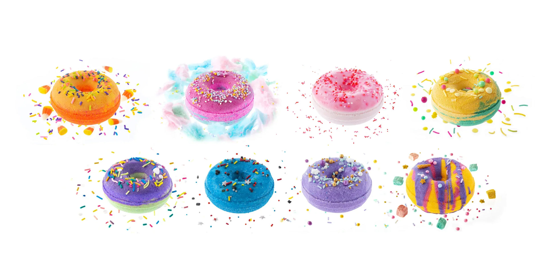 Colorful Fruit Loops Donut Bath Bomb Foaming Bath Soak-3