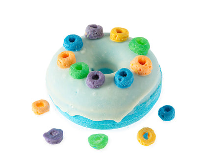 Colorful Fruit Loops Donut Bath Bomb Foaming Bath Soak-1